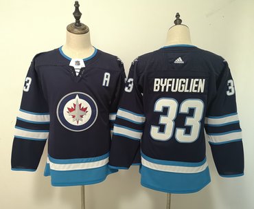 Personalized Women’s Winnipeg Jets #33 Dustin Byfuglien Navy Jersey