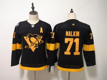 Personalized Women’s Pittsburgh Penguins 71 Evgeni Malkin Black 2019 NHL Stadium Series Jersey