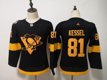 Personalized Women’s Pittsburgh Penguins 81 Evgeni Kessel Black 2019 NHL Stadium Series Jersey