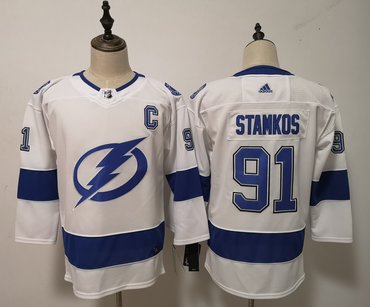 Personalized Women’s Tampa Bay Lightning #91 Steven Stamkos White Jersey