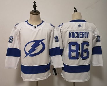 Personalized Women’s Tampa Bay Lightning #86 Nikita Kucherov White Jersey