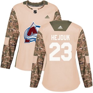 Personalized Women’s Colorado Avalanche #23 Milan Hejduk Authentic Veterans Day Practice Camo Jersey