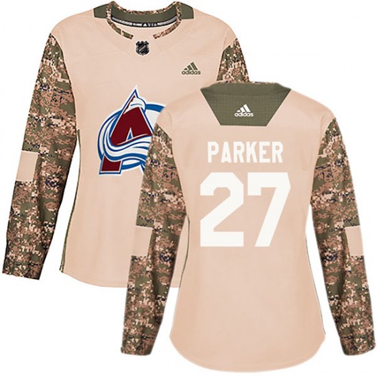 Personalized Women’s Colorado Avalanche #27 Scott Parker Authentic Veterans Day Practice Camo Jersey