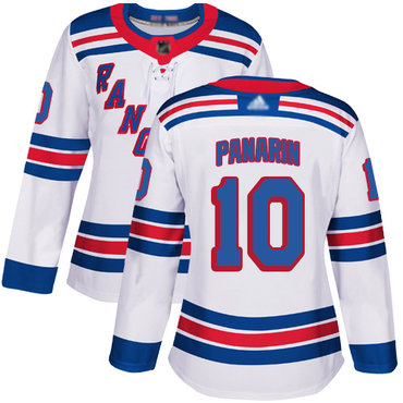 Personalized Women’s New York Rangers #10 Artemi Panarin White Road Authentic Stitched Hockey Jersey