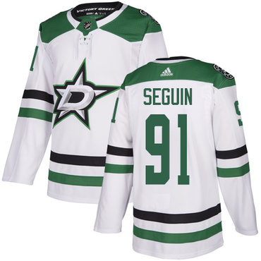 Personalized Youth Dallas Stars #91 Tyler Seguin White Road Authentic Stitched Hockey Jersey