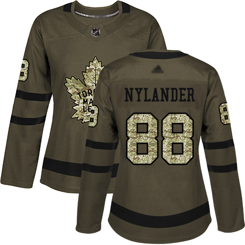 Personalized Women’s Toronto Maple Leafs #88 William Nylander Green Salute to Service Stitched Hockey Jersey