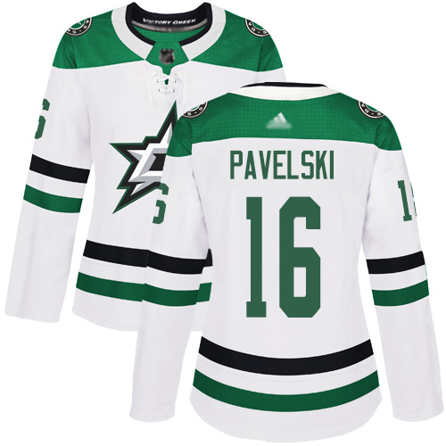 Personalized Women’s Dallas Stars #16 Joe Pavelski White Road Authentic Stitched Hockey Jersey