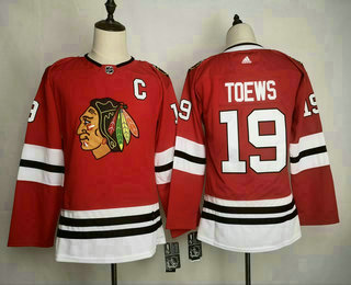 Personalized Youth Chicago Blackhawks #19 Jonathan Toews Home Authentic Red Player Jersey