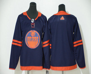 Personalized Youth Edmonton Oilers Blank Navy Blue 50th Anniversary Stitched NHL Jersey