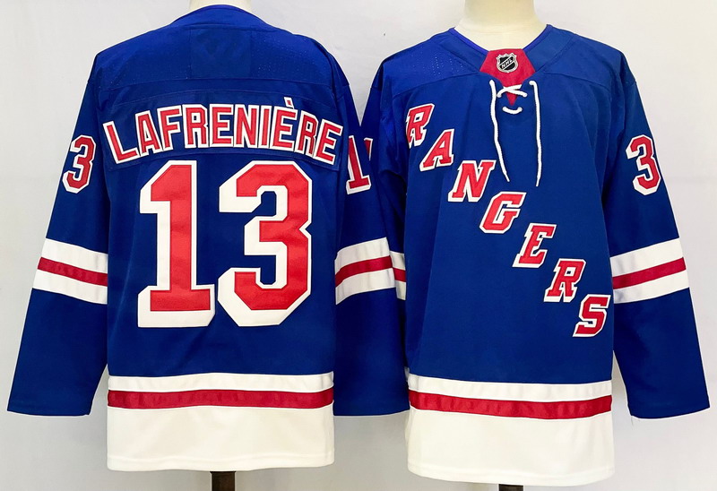 Personalized Youth New York Rangers #13 Alexis Lafreniere Royal 2024-25 Home Hockey Jersey
