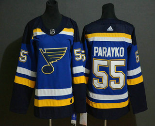 Personalized Youth St. Louis Blues #55 Colton Parayko Blue Stitched NHL Jersey