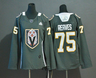 Personalized Youth Vegas Golden Knights #75 Ryan Reaves Gray Dia De Los Muertos Jersey