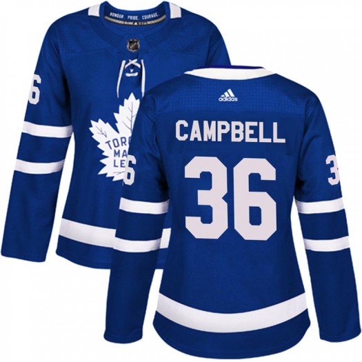 Personalized Women’s Toronto Maple Leafs #36 Jack Campbell Authentic Blue Home Jersey