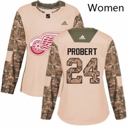 Personalized Women’s Detroit Red Wings 24 Bob Probert Authentic Camo Veterans Day Practice NHL Jersey