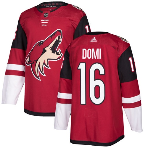 Personalized Youth Arizona Coyotes #16 Max Domi Maroon Home Authentic Stitched NHL Jersey