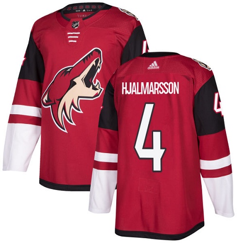 Personalized Youth Arizona Coyotes #4 Niklas Hjalmarsson Maroon Home Authentic Stitched NHL Jersey