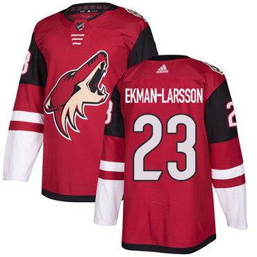 Personalized Youth Arizona Coyotes #23 Oliver Ekman-Larsson Maroon Home Authentic Stitched NHL Jersey