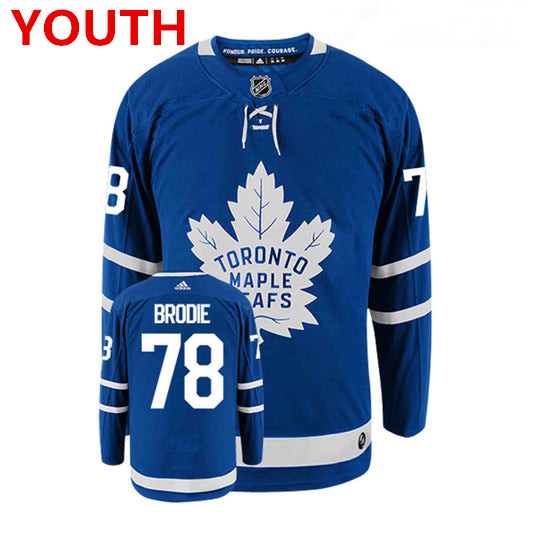 Personalized Youth Toronto Maple Leafs #78 TJ BRODIE Royal Blue Stitched NHL Jersey