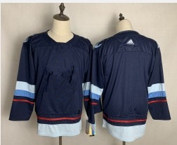Personalized Youth Seattle Kraken Blank Navy Blue Stitched NHL Jersey