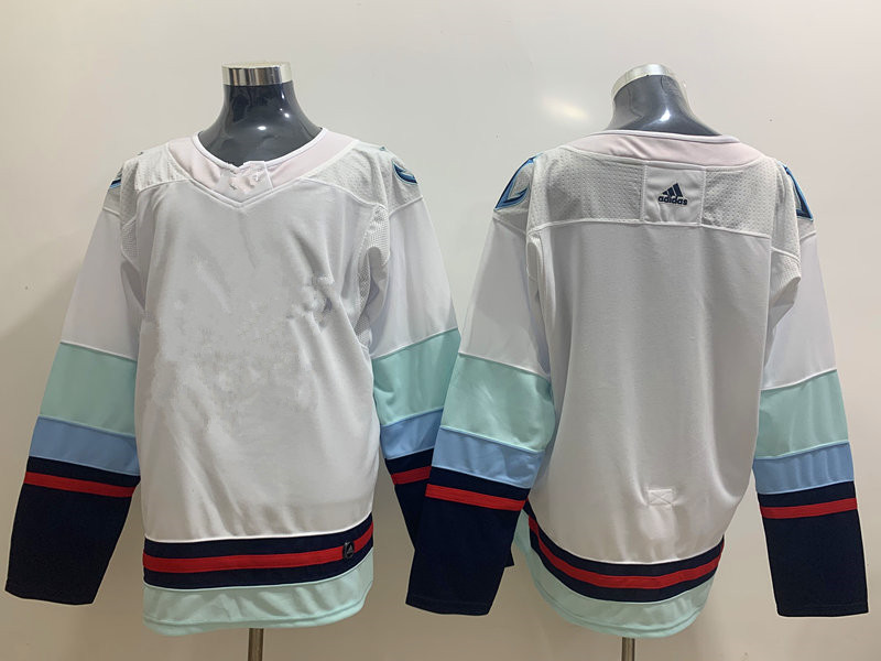 Personalized Youth Seattle Kraken Blank Navy White Stitched NHL Jersey