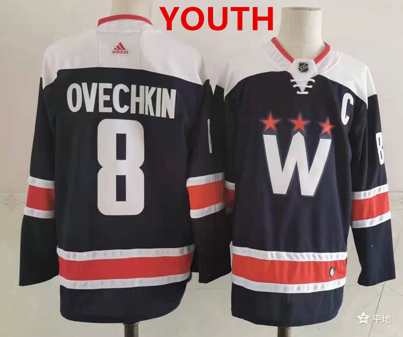 Personalized Youth Washington Capitals #8 Alex Ovechkin NEW Navy Blue Stitched NHL Jersey