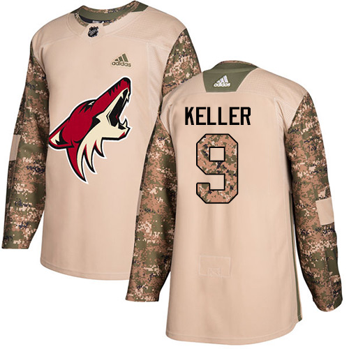 Personalized Youth Arizona Coyotes #9 Clayton Keller Camo Authentic 2017 Veterans Day Stitched NHL Jersey