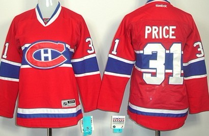 Personalized Women’s Montreal Canadiens #31 Carey Price Red Womens Jersey