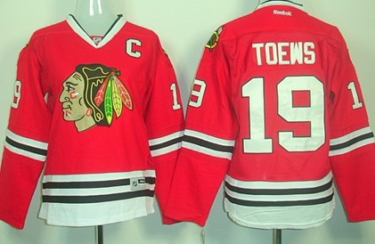 Personalized Women’s Chicago Blackhawks #19 Jonathan Toews Red Jersey