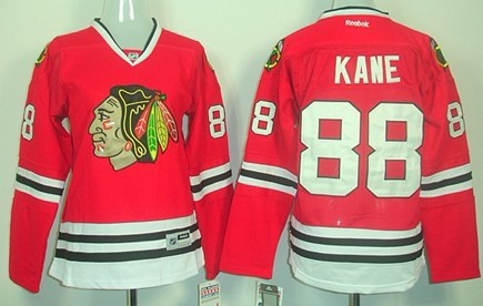 Personalized Women’s Chicago Blackhawks #88 Patrick Kane Red Jersey
