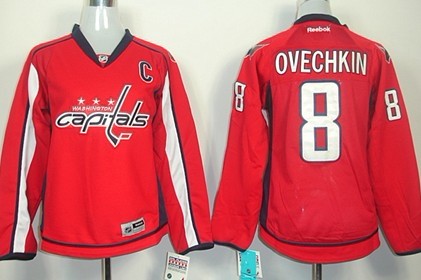 Personalized Women’s Washington Capitals #8 Alexander Ovechkin Red Jersey