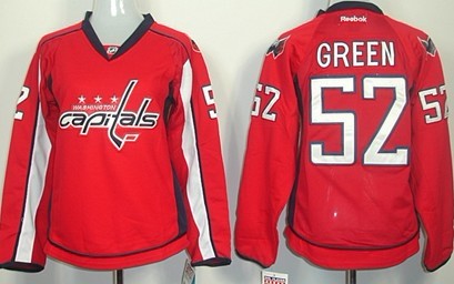 Personalized Women’s Washington Capitals #52 Mike Green Red Jersey