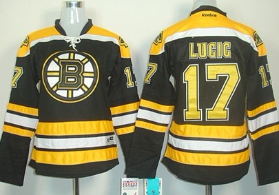 Personalized Women’s Boston Bruins #17 Milan Lucic Black Jersey