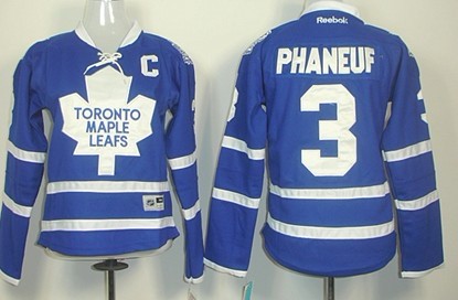 Personalized Women’s Toronto Maple Leafs #3 Dion Phaneuf Blue s Jersey
