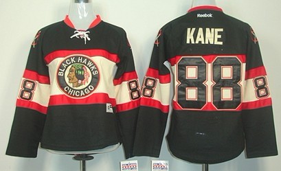 Personalized Women’s Chicago Blackhawks #88 Patrick Kane Black Third Jersey