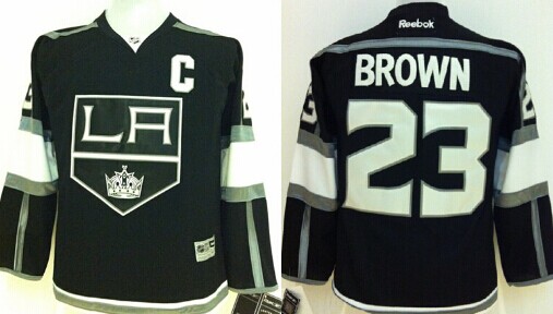 Personalized Youth Los Angeles Kings #23 Dustin Brown Black Jersey