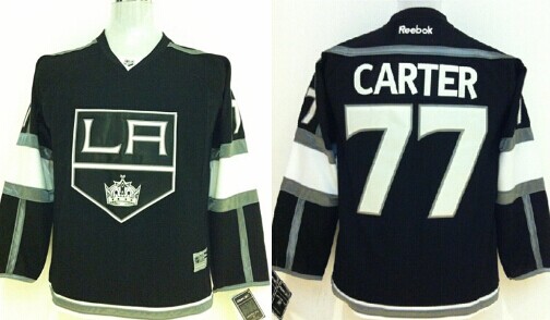 Personalized Youth Los Angeles Kings #77 Jeff Carter Black Jersey