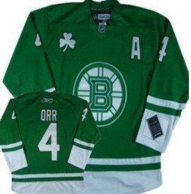 Personalized Youth Boston Bruins #4 Bobby Orr St. Patrick’s Day Green Jersey