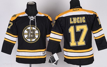 Personalized Youth Boston Bruins #17 Milan Lucic Black Jersey