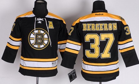 Personalized Youth Boston Bruins #37 Patrice Bergeron Black Jersey