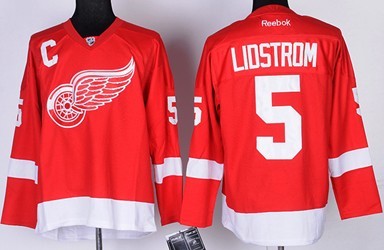 Personalized Youth Detroit Red Wings #5 Nicklas Lidstrom Red Kids Jersey