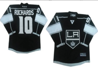 Personalized Youth Los Angeles Kings #10 Mike Richards Black Jersey