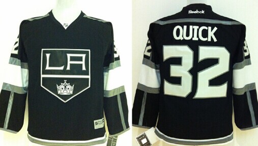 Personalized Youth Los Angeles Kings #32 Jonathan Quick Black Jersey