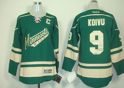 Personalized Youth Minnesota Wild #9 Mikko Koivu Green Jersey
