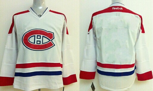 Personalized Youth Montreal Canadiens Blank White Jersey