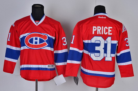 Personalized Youth Montreal Canadiens #31 Carey Price Red Jersey