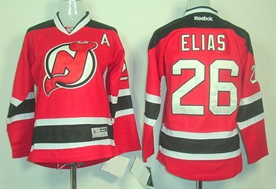 Personalized Youth New Jersey Devils #26 Patrik Elias Red With Black Jersey
