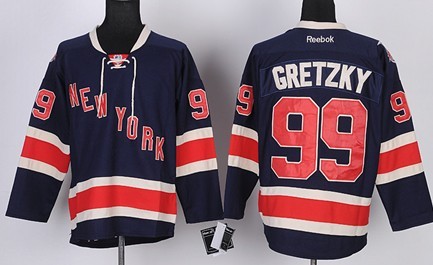 Personalized Youth New York Rangers #99 Wayne Gretzky Navy Blue Third 85TH Jersey