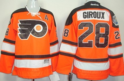Personalized Youth Philadelphia Flyers #28 Claude Giroux 2012 Winter Classic Orange Jersey