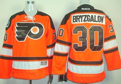 Personalized Youth Philadelphia Flyers #30 Ilya Bryzgalov 2012 Winter Classic Orange Jersey