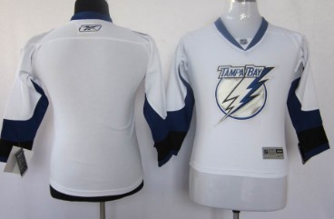 Personalized Youth Tampa Bay Lightning Blank White Jersey